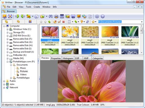 - When does information about a particular image file get recorded. . Xnview software